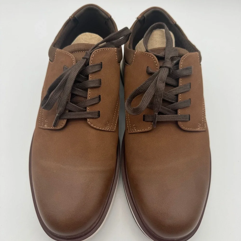 Lands' End Men's Size 9 Dark Tan Sport Oxford‎ Casual Shoes NIB